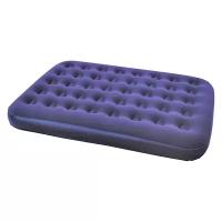 Кровать надувная JINN Double Flocked Air Bed без насоса, синий