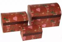 Комплект коробок-сундучков из 3-х шт. с любовью 25*17*17см KSA-604-034