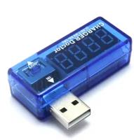 Цифровой тестер USB порта GSMIN Z2, вольтметр, амперметр (Синий)