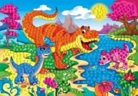 1 мозаика Рыжий кот Динозавы у реки A4