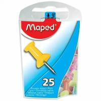 Maped Кнопки Для Пробковых Досок Цветные, 25Шт., В Диспенсере, Ассорти