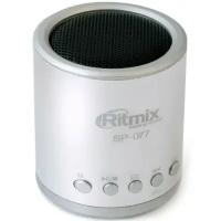 Колонка портативная Ritmix SP-077 питание от USB, без аккумулятора - 3 Вт, FM, плеер - серебристые