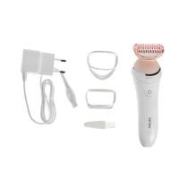 Philips Электробритва Philips LADYSHAVE BRL140/00, сеточная, сухое/влажное бритьё, сетка никель