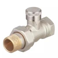 Клапан запорный прямой Danfoss RLV-20 (003L0146) 3/4 НР(ш) х 3/4 ВР(г) для радиатора никелированный