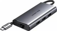 Конвертер Type C-USB 3.0 Хаб + Gigabit LAN + PD (CM141) Ugreen