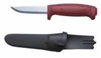 Нож Morakniv Basic углерод. сталь, пласт. ручка (красный)