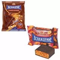 Конфеты шоколадные бабаевский "Наслаждение", мягкая карамель с орехами, 250 г, пакет, ББ10589 В комплекте: 3шт