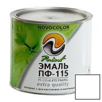 Эмаль белая 1,9 кг. ПФ-115 "NOVOCOLOR" /ГОСТ 6465-76,NOVOCOLOR