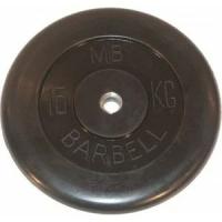 Диск обрезиненный MB Barbell 31 мм. 15 кг. черный "Стандарт"