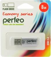 Флешка 8GB USB2 Perfeo E01 Silver