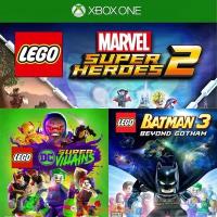 ИгроПак для XBOX One: LEGO суперзлодеи DC + LEGO Marvel Super Heroes 2 + LEGO Batman 3: Покидая Готэм