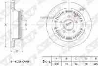 Диск тормозной (Зад) Infiniti FX35 06-08 / Nissan Murano 02-16 / Infiniti EX35 07-13 / FX45 02-09 / SAT ST-43206-CA000 | цена за 1 шт