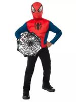 Rubie's Детский костюм Человека-Паука и щит (Marvel Spider-Man Metallic Shield and Costume Top Set)