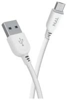 Кабель TFN microUSB 1.0m PVC white