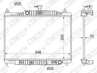 Радиатор Ford Fiesta 09- Sat арт. FD0008-09MT