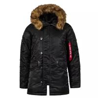 Куртка аляска Alpha Industries Slim Fit N-3B Parka, black-orange (размер: s)