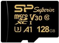 Silicon Power Флеш карта microSD 128GB Silicon Power Superior Golden A1 microSDXC Class 10 UHS-I U3 A1 100/80 Mb/s (SD адаптер)