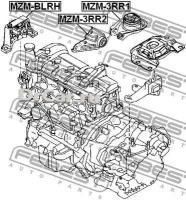 FEBEST MZM-BLRH_подушка ДВС правая\ Mazda 3 BL/Axela BL 09-13