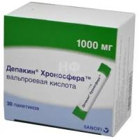 Противосудорожные Санофи Депакин Хроносфера гран с пролонг высв 1000 мг №30 (пак)