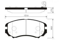 Колодки передние Sangsin SP1202 Hyundai / Kia (Mobis): GDB3352