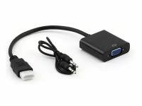 Переходник HDMI-VGA + Audio кабель 3,5 мм Jack Черный