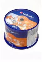 Диск DVD-R Verbatim 4.7Gb 16x Cake Box, 50шт (43533)