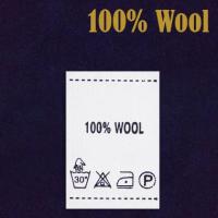 Ярлык на одежду - состав ткани 100% Wool (500)