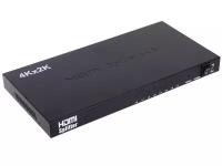Разветвитель HDMI 4K Splitter Orient HSP0108H, 1-8, HDMI 1.4b/3D, UHDTV 4K(3840x2160)/HDTV1080p/1080i/720p, HDCP1.2, внешний БП 12В/4A, метал.корпус