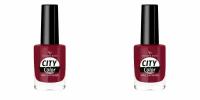 Golden Rose Лак City color nail lacquer 46 ярко красный, 2 шт