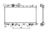NRF 53698 РАДИАТОР ОХЛАЖДЕНИЯ ДВИГАТЕЛЯ SUBARU IMPREZA 00-