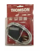 Кабель Thomson для ТВ приставки/ресивера DVB-C DVB-T2 DVB-T SCART-2RCA 1,5m AKC005 видеокабель для цифровой приставки