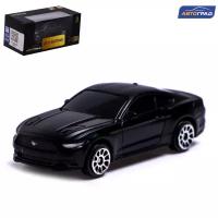 Автоград Машина металлическая FORD MUSTANG, 1:64, цвет чёрный матовый