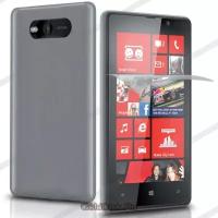 Чехол Aero и пленка защитная для Nokia Lumia 820 (прозрачный) (150370)