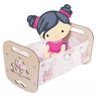 Кроватка деревянная для кукол "Катюша" (44x24x24 см)