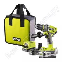 Бесщеточная ударная дрель-шуруповерт Ryobi R18PD7-252S ONE+