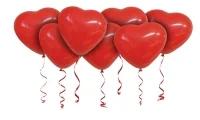Воздушные шары с гелием сердца красные 30 см