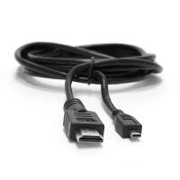 Кабель HDMI-micro -> HDMI для передачи цифрового аудио и видео сигнала высокого качества с GoPro Hero 3, 3 Plus, 4 на TV. Длина 1,5 м. Черный