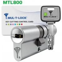 Цилиндр MUL-T-LOCK MTL-800 с перекодировкой (4+1+1)кл. 70 Ф (35x35мм), никель, ключ-ключ, флажок