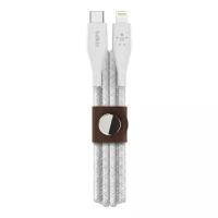 Кабель Belkin DURATEK PLUS USB type-C папа/lightning 1.2м белый (F8J243bt04-WHT)