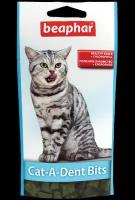 Beaphar подушечки для чистки зубов у кошек (cat-a-dent bits) 35 г, 75 шт