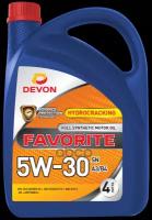 Девон Масло Моторное Devon Favorite Sae 5W30 Sn A3/B4 4Л