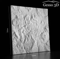 Гипсовая панель Gesso 3D скалы "Kailas" 700x700х25 мм, Упаковка 10 шт., 5 м2