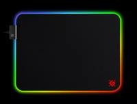 Коврик для мыши Defender XXL LIGHT, игровой, RGB, 450x400x4mm, черный (50565)
