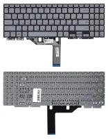 Клавиатура для ноутбука Asus ZenBook UX303UB серебристая с подсветкой
