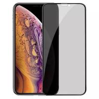 Защитное стекло "Антишпион" для Apple iPhone 11 Черное (Закалённое, полное покрытие)