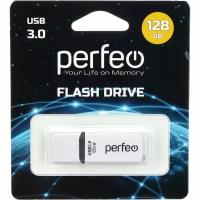 Флешка 128GB USB3.0 Perfeo C12 White