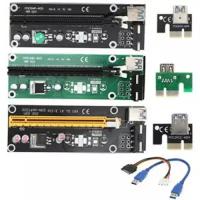 Brand Райзер удлинитель для видеокарт с PCI-E 1x на PCI-E 16x (кабель USB 1м, LED-индикатор)