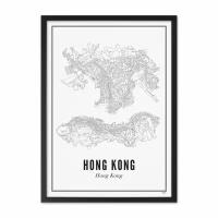 Постер карты города Гонконг X1 40 x 50 WIJCK. Hong_Kong_X1_NO_EXTRAS