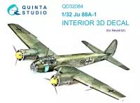 QD32084 3D Декаль интерьера кабины Ju 88A-1 (Revell)