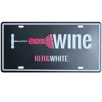 Металлическая табличка Gordian Wine Red & White